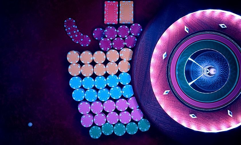 casino roulette and chips